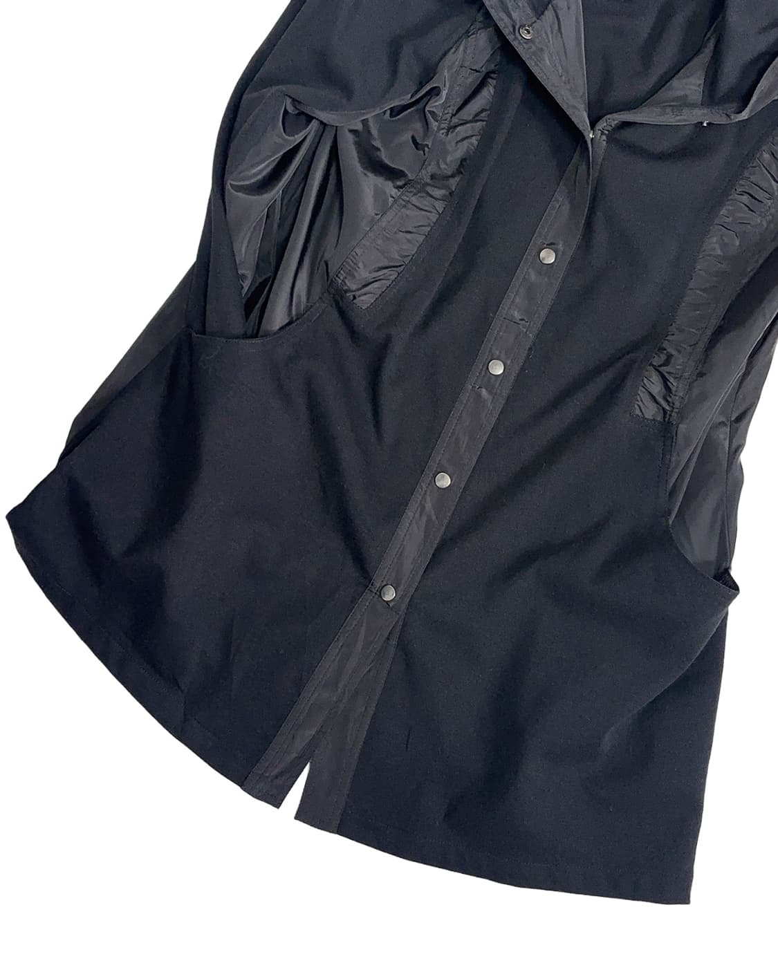 시즈쿠 우븐 배색 포인트 오버사이즈 후드 점퍼 상품이미지4