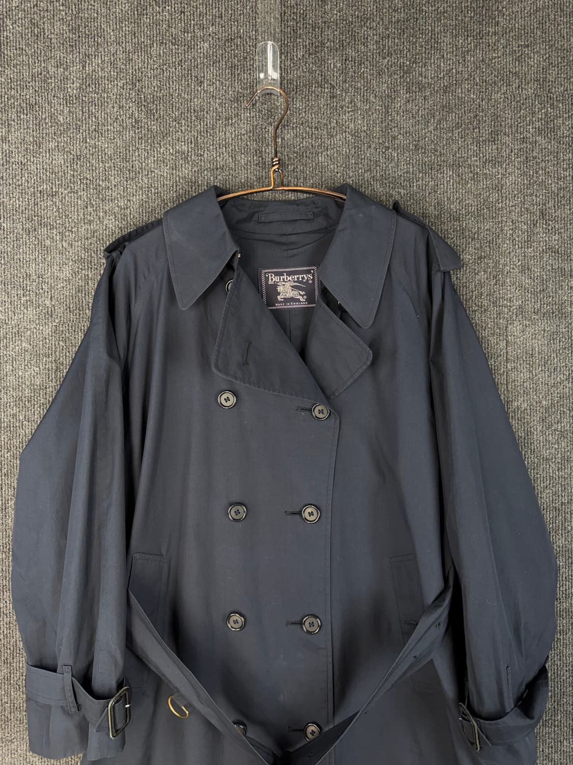 버버리 더블 트렌치코트 / 네이비 상품이미지3