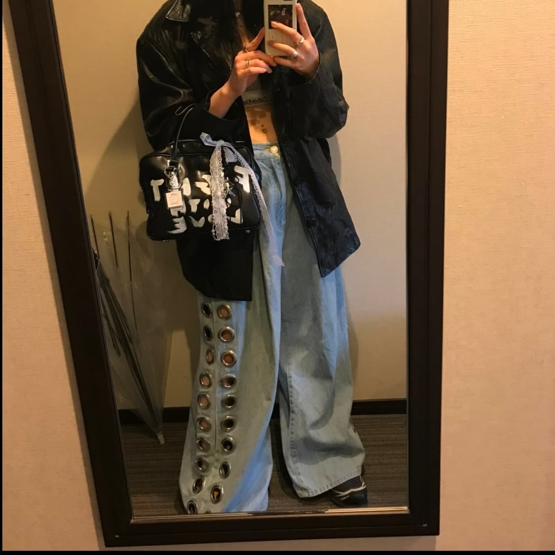 vintage 빈티지 아일렛 펀칭 팬츠 상품이미지2