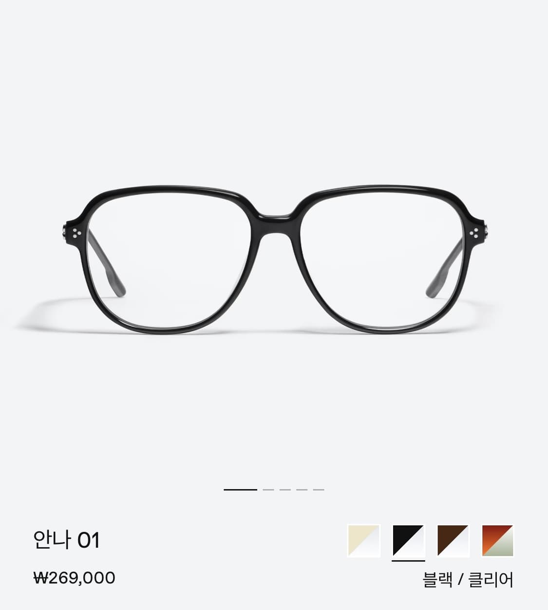 젠틀몬스터 안나 01 블랙/클리어 안경 상품이미지1