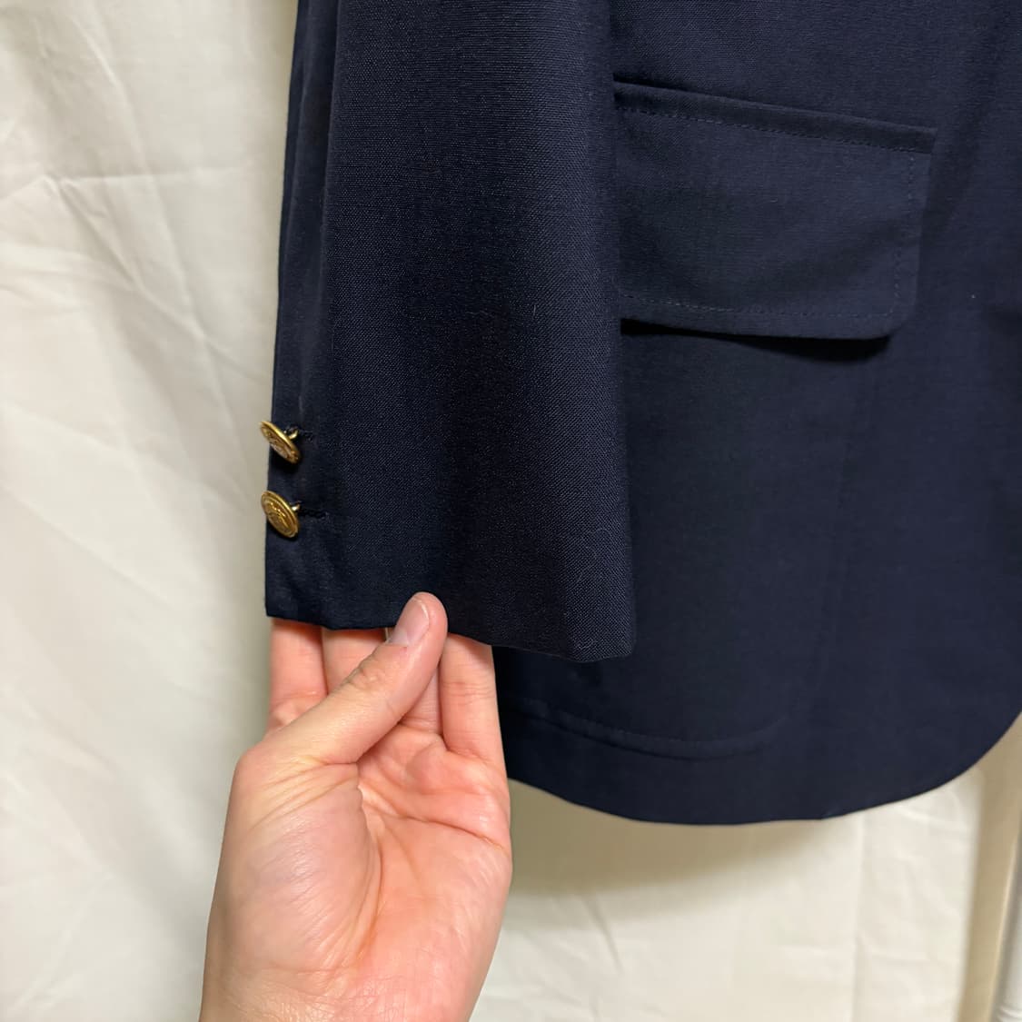 제이프레스 3 roll 2 금장 블레이저 자켓 / 네이비, S 상품이미지5