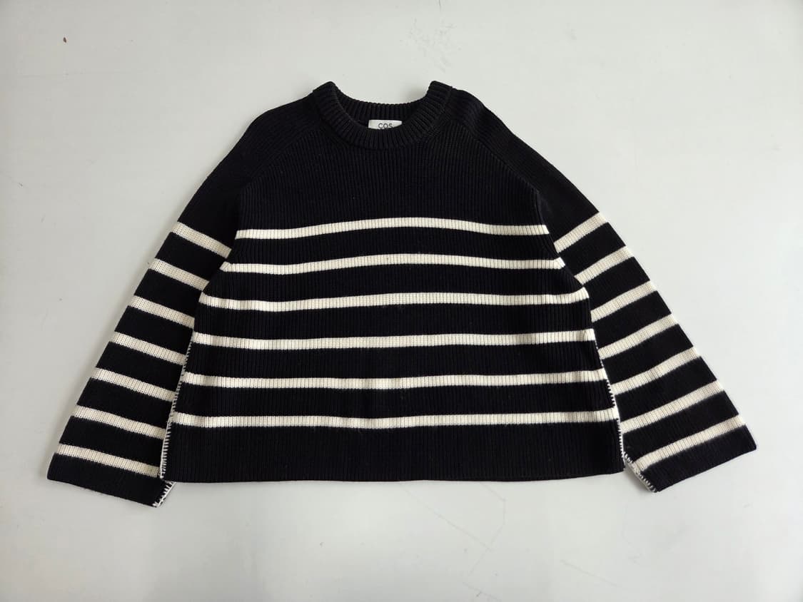 COS 스트라이프 니트 블랙 L 상품이미지1
