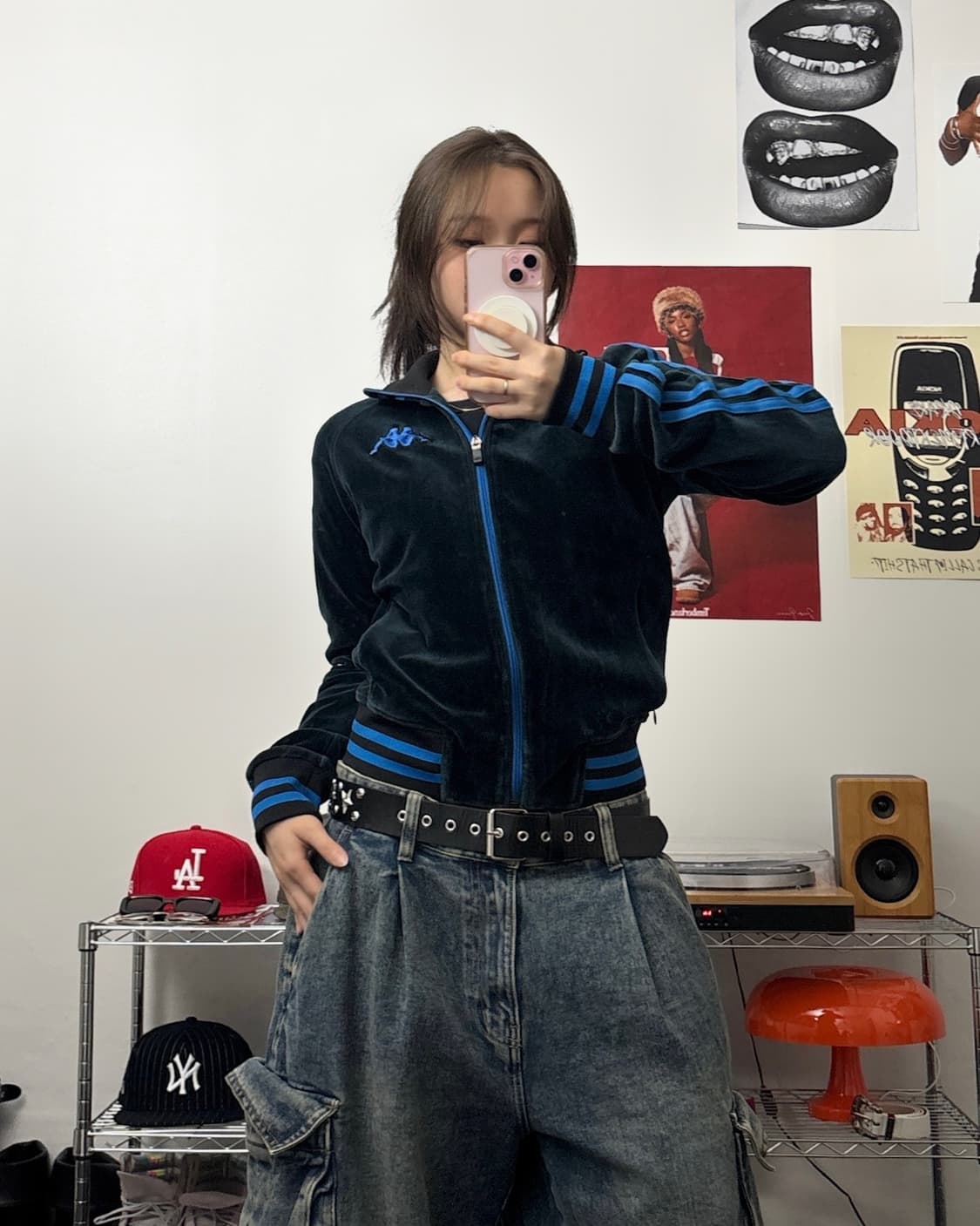 카파 00s 사이드라인 벨벳 트랙탑 상품이미지1