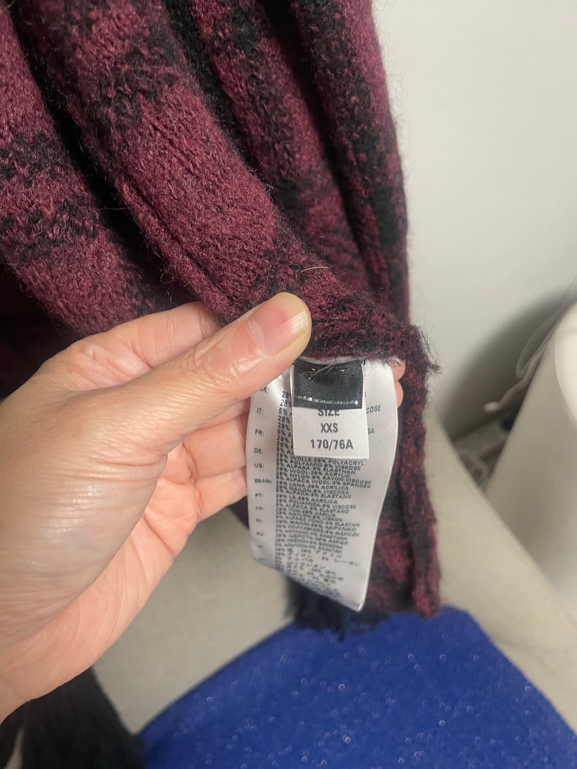 디젤 프린지 머플러 니트코트 상품이미지7