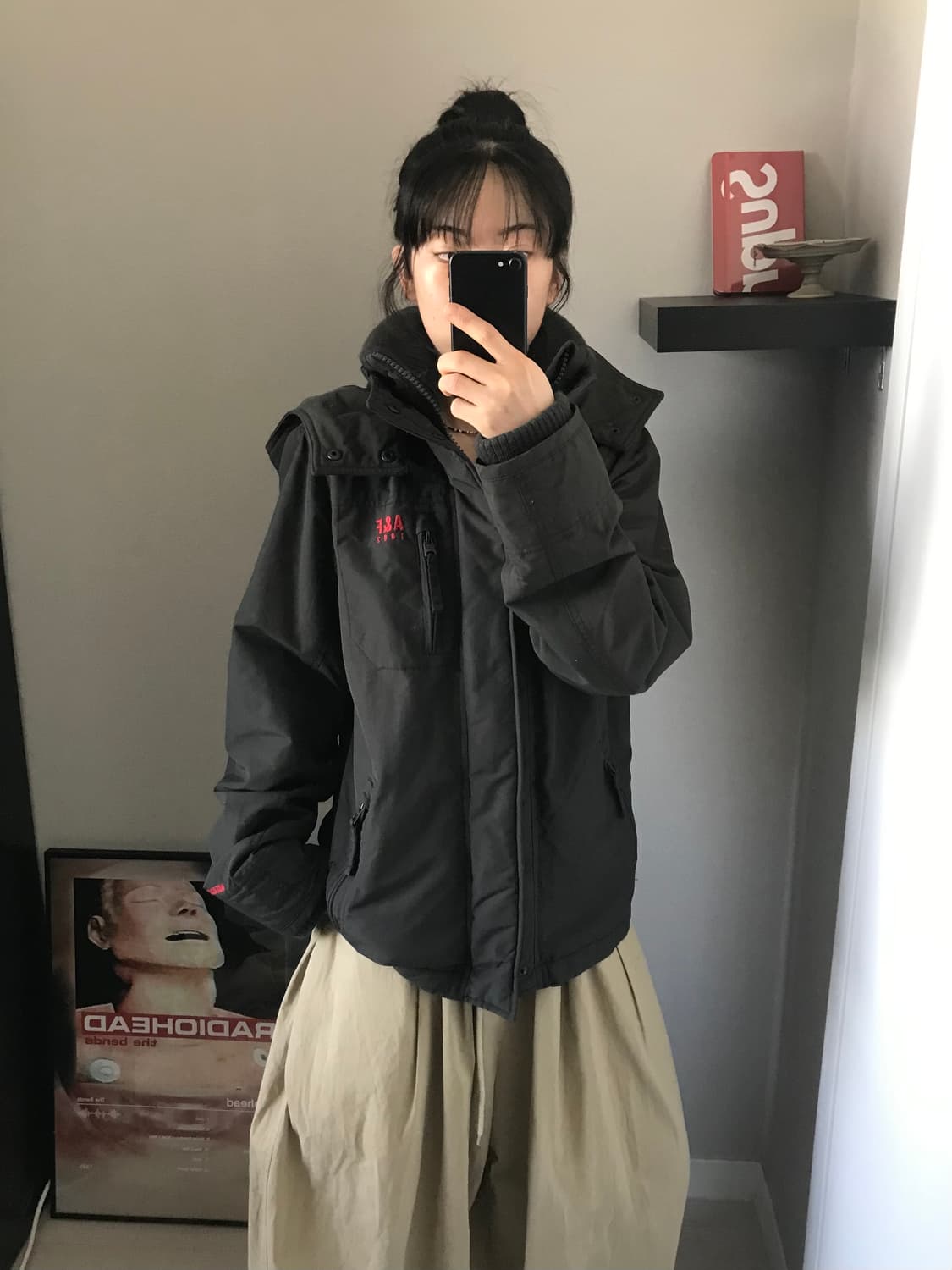 아베크롬비 자수로고 블랙 헤비 자켓 상품이미지3