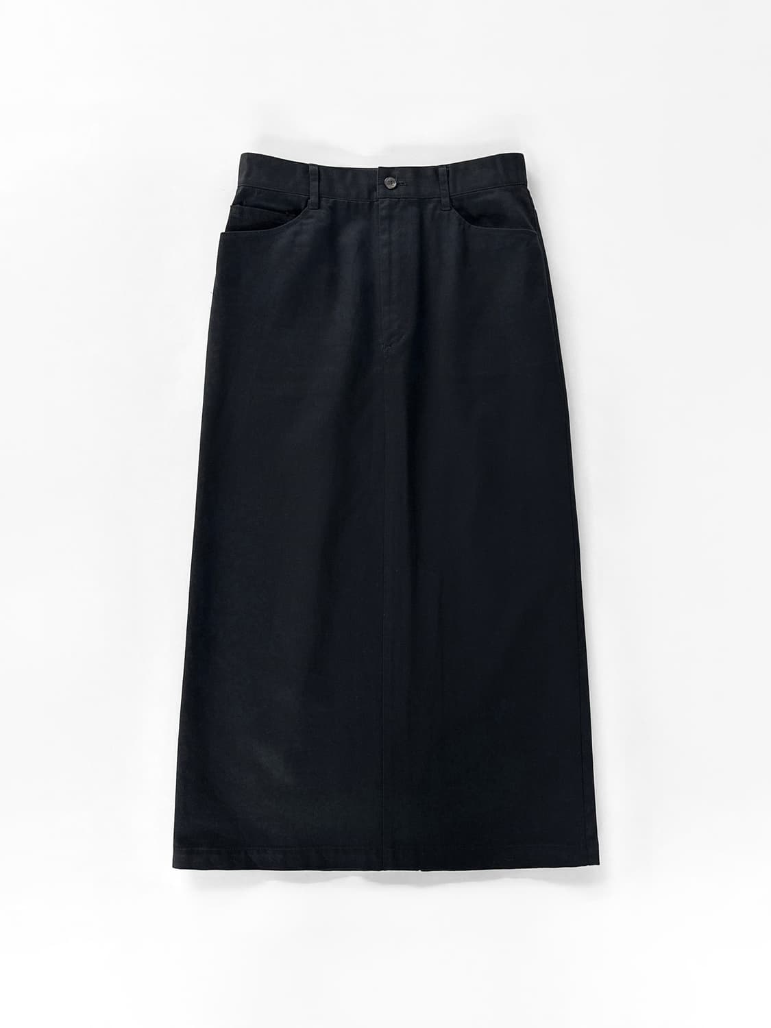 00s 트리콧 꼼데 가르송 블랙 코튼 롱 스커트 상품이미지2