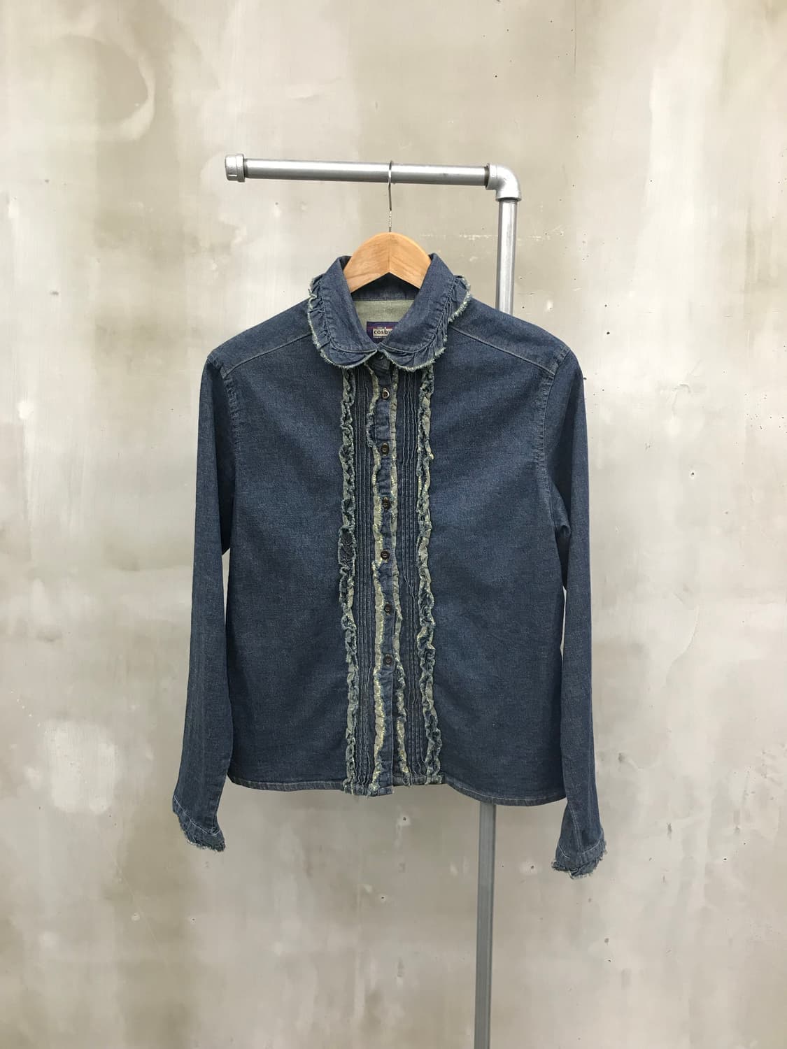Cosby frill denim shirt 상품이미지1