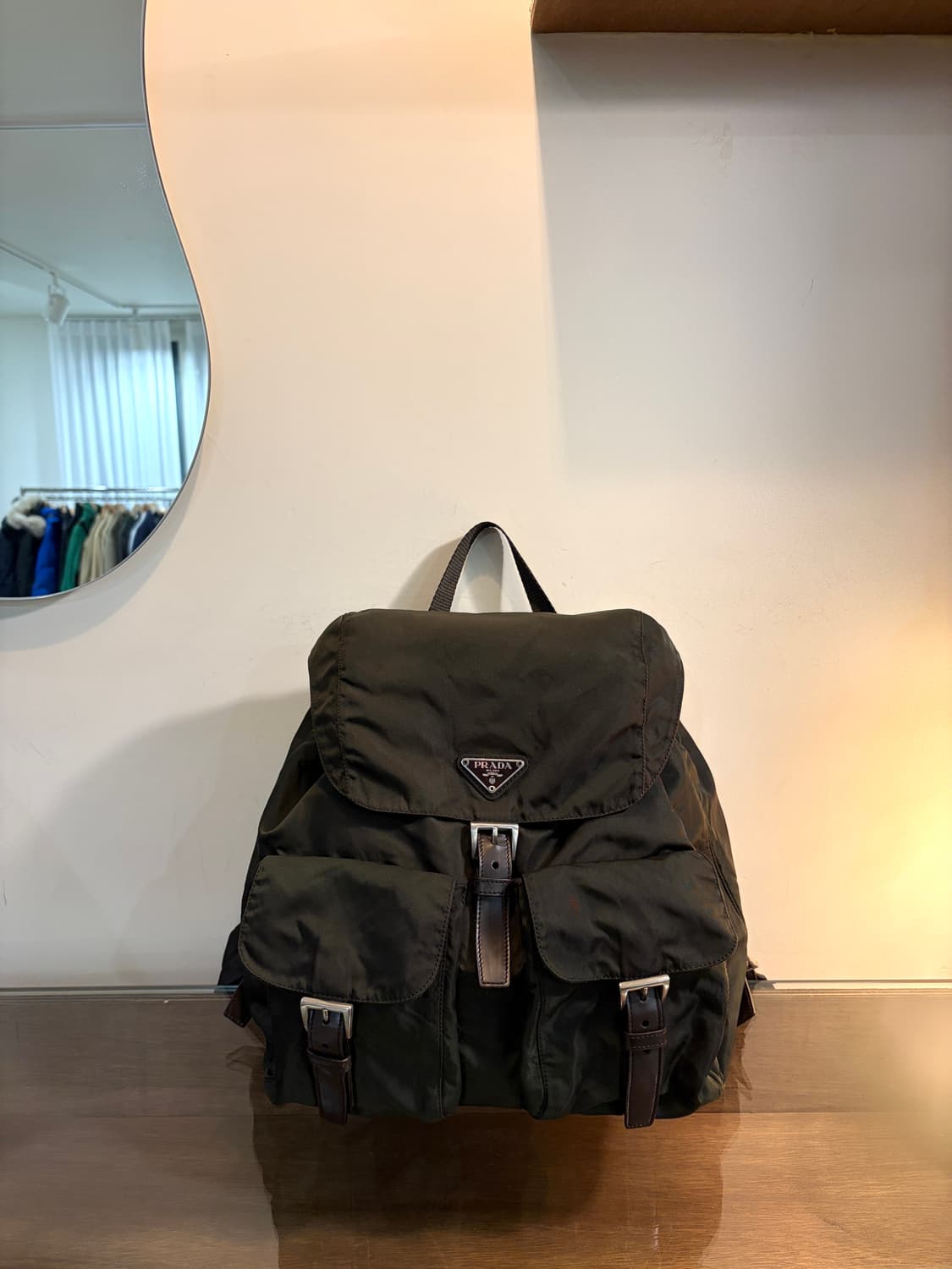 PRADA 프라다 투포켓 리나일론 백팩 상품이미지1