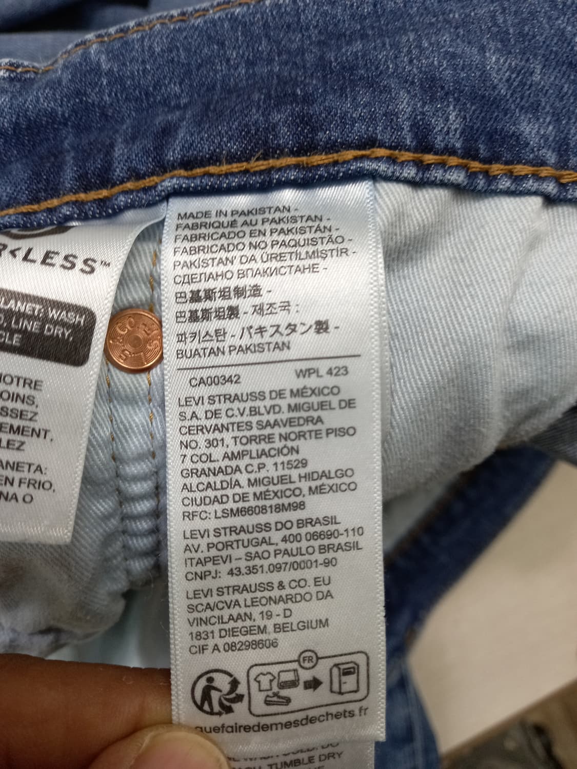 36 빅E 리바이스502 리오셀26% 워싱 스판 슬림일자진 36-439 상품이미지8