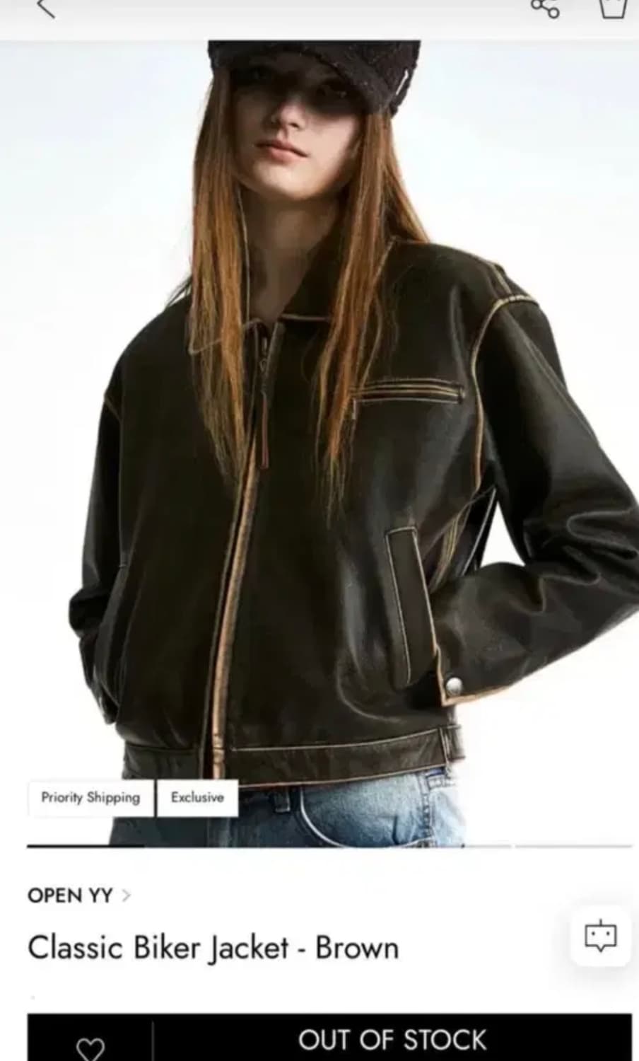 Openyy 오픈와이와이 더오픈프로덕트 리얼 레더 바이커 자켓 their 상품이미지1