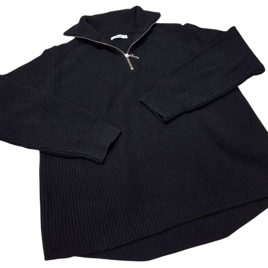 Belier 벨리에 블랙 캐시미어 울 혼방 하프 집업 터틀넥 니트  상품이미지2