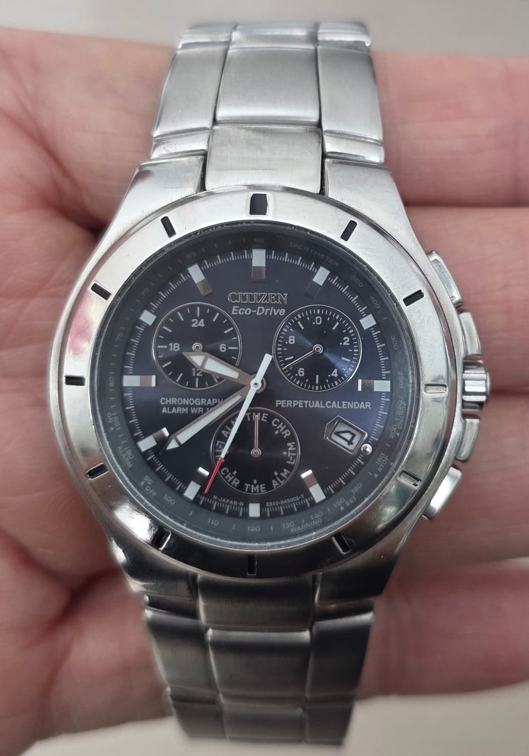 시티즌 (CITIZEN) 솔라 퍼페츄얼 에코드라이버 E819 고장 시계 상품이미지1