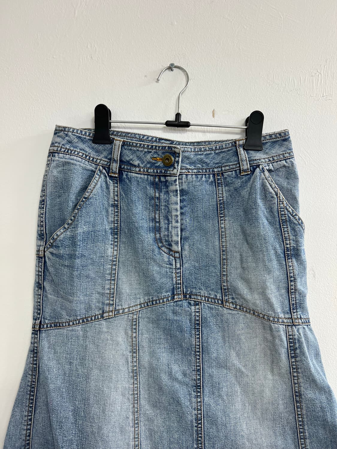Dkny 패치워크 데님 롱 스커트 상품이미지2