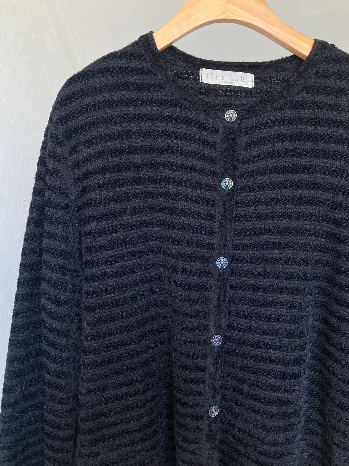 스트라이프 라운드 베이직 가디건 상품이미지2