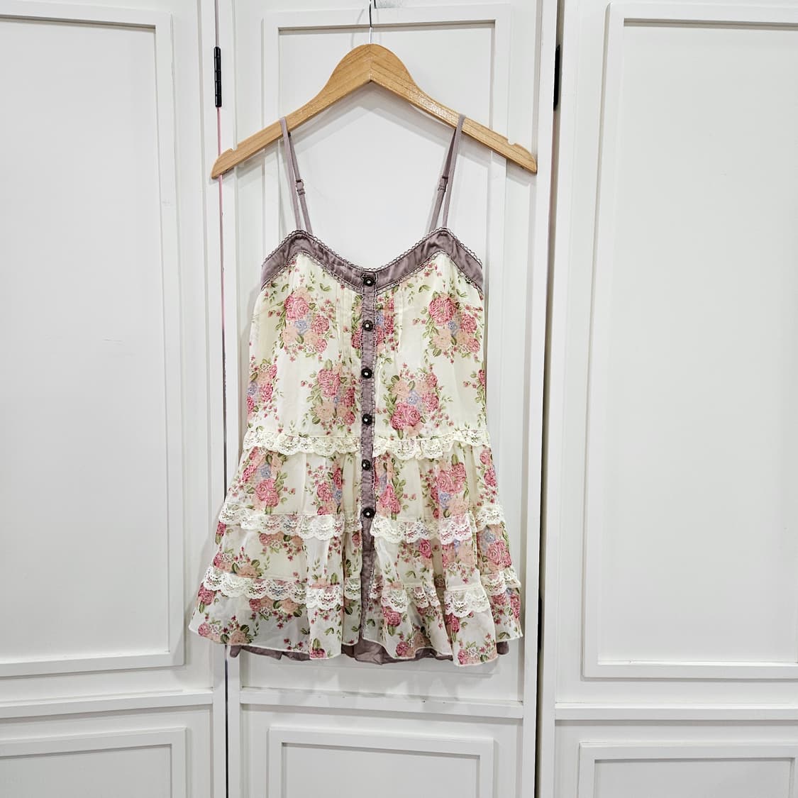 엑시즈팜 로즈 레이스 캉캉 슬리브리스 원피스 상품이미지1