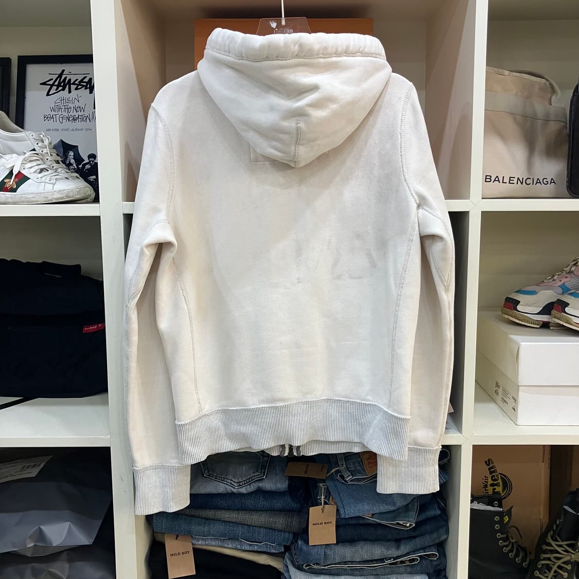 아베크롬비 화이트 후드집업 S 상품이미지3