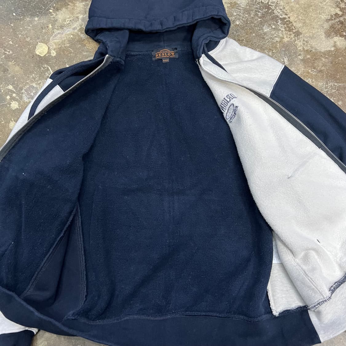 M) 비슬로우 X YALE 콜라보 배색 후드집업 자켓 점퍼 상품이미지6