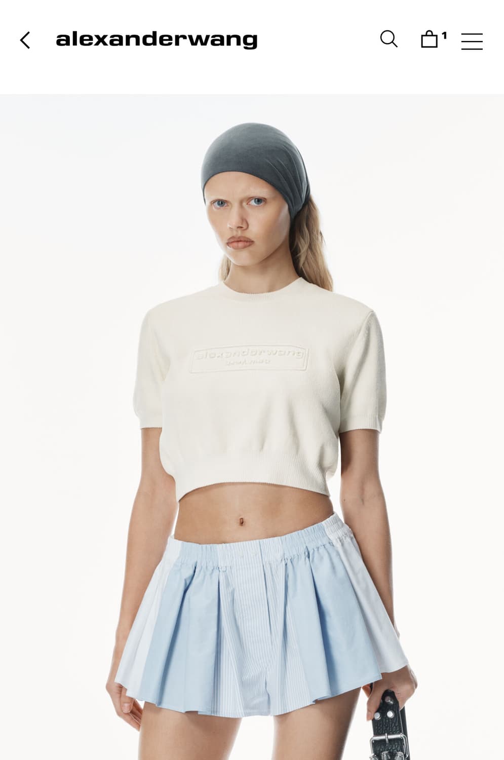 알렉산더왕 알왕 니트 반팔 크롭 상품이미지1