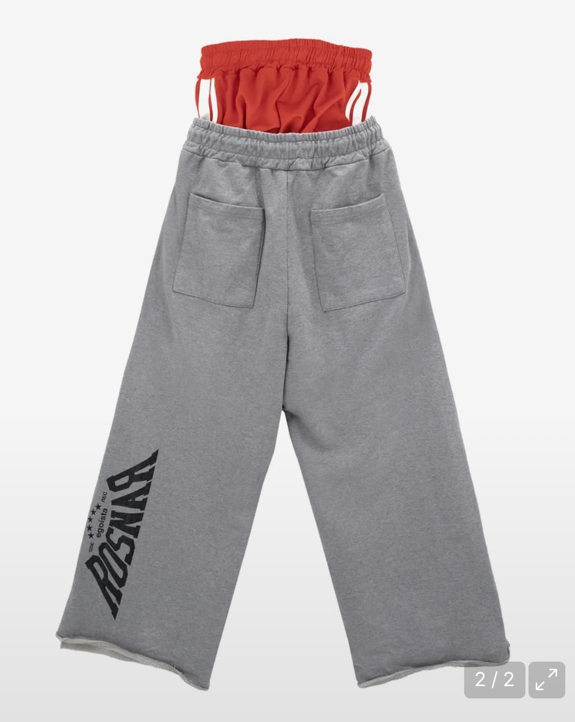 선데이오프클럽 Sagging Double Sweatpants - Red/ 상품이미지1