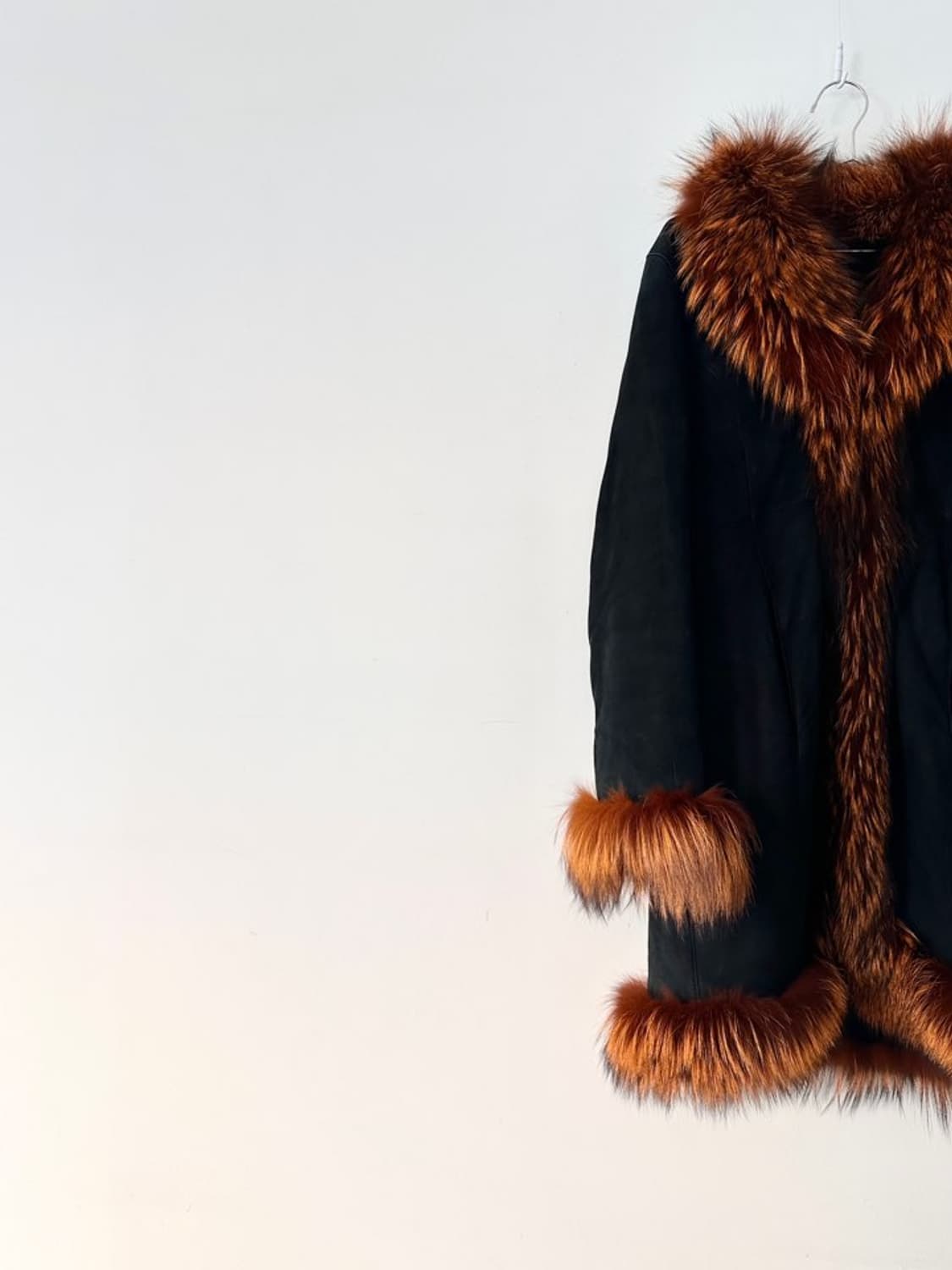 Dark fox fur mustang jacket / black 상품이미지2