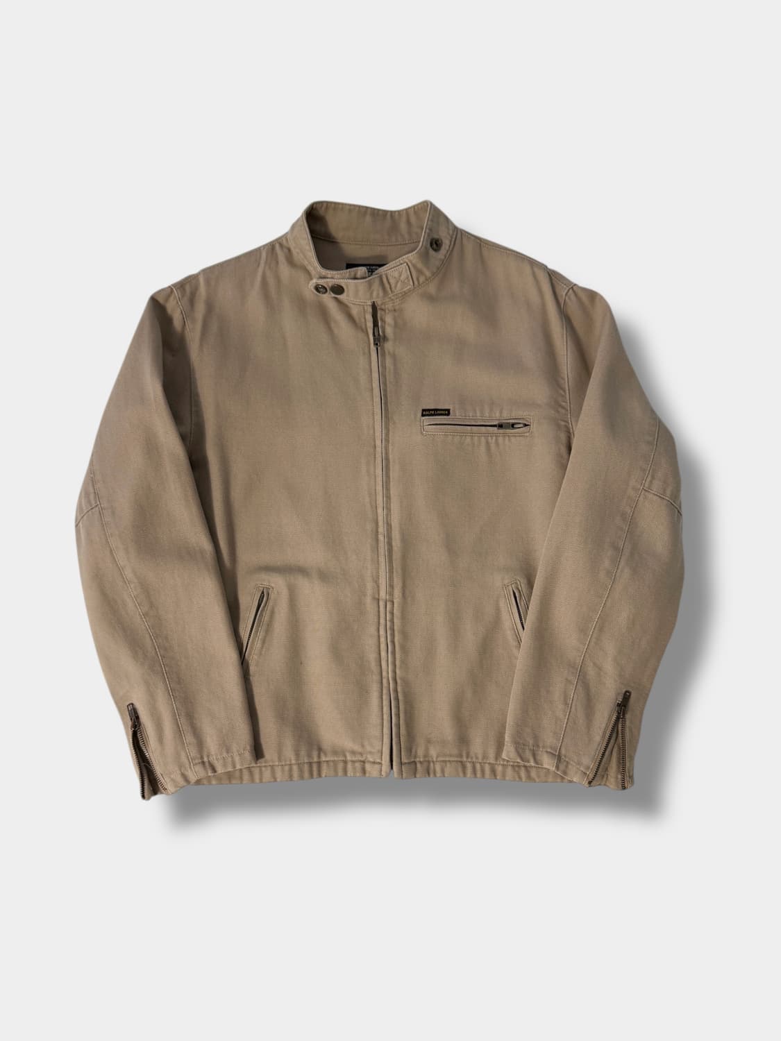 폴로 진스 캔버스 코튼 베이지 바이커 자켓   상품이미지1