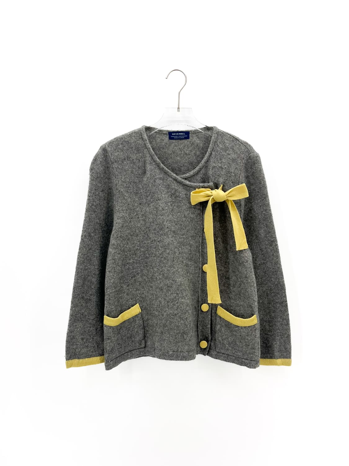 빈티지 울 블렌드 리본 가디건 상품이미지1