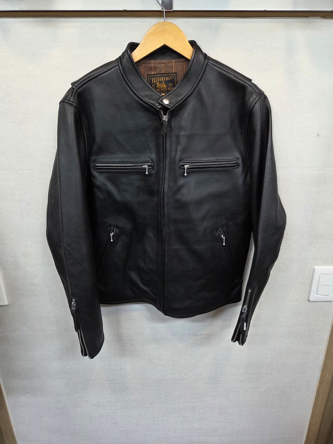 Veluokldly 100프로 소가죽 라이더 자켓 xxl 상품이미지1