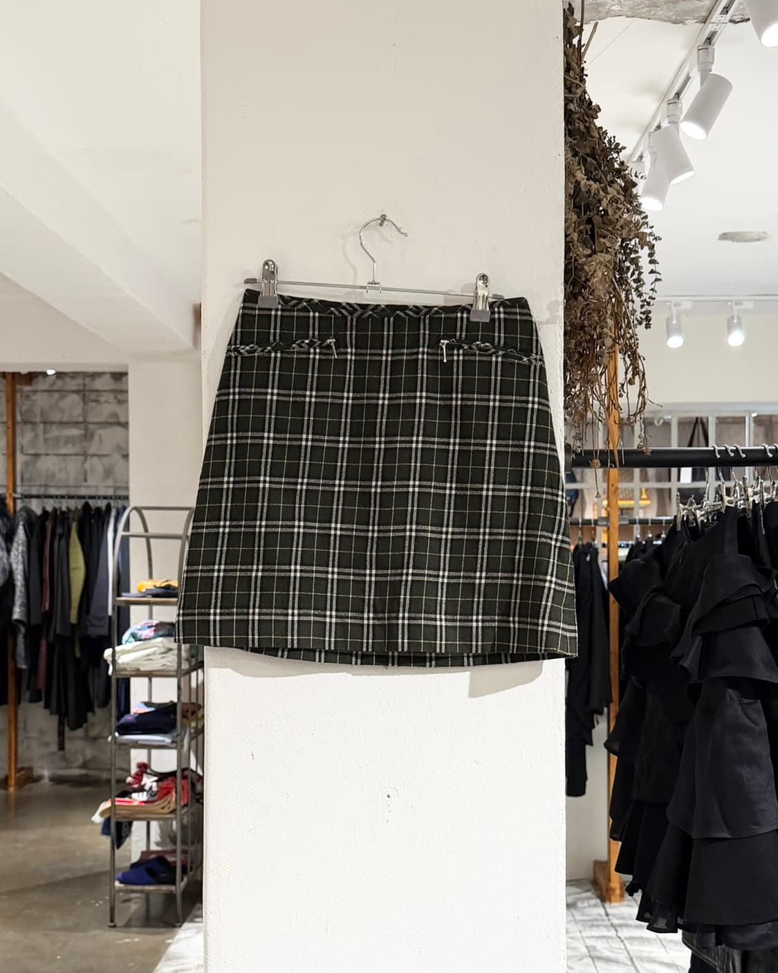 버버리 블루라벨 그린 체크 미니스커트 상품이미지1