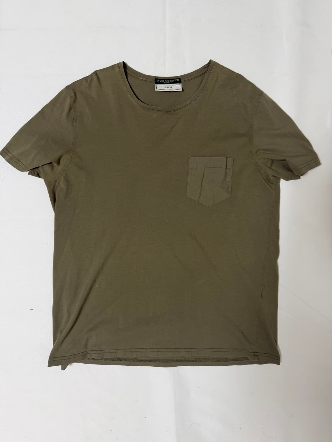 아미(AMI) X 10 꼬르소꼬모 콜라보 반팔 티셔츠(카키) 상품이미지1