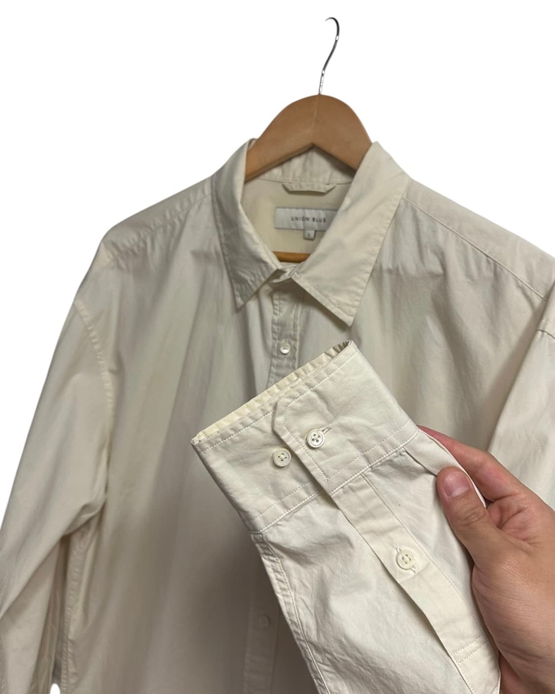 유니온블루 런트리 코튼 셔츠 레몬 L size 상품이미지3