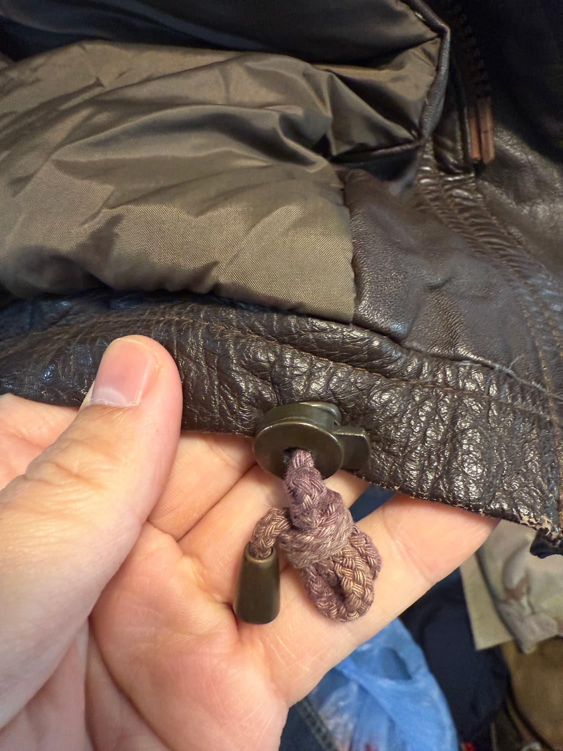 90년대 Leather Duckdown Parka XXL 상품이미지6