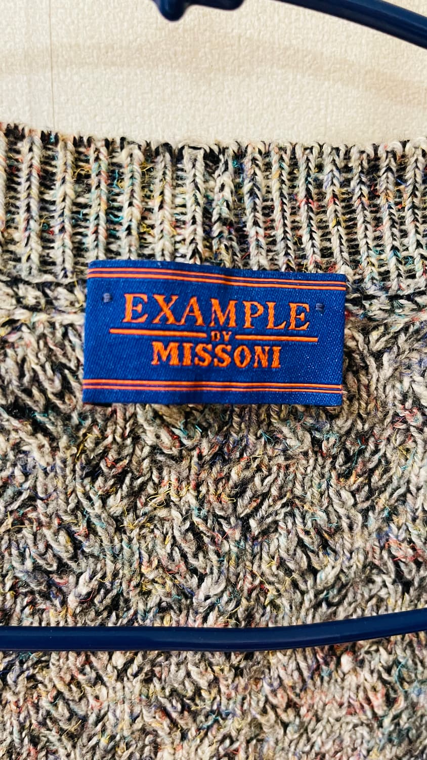 정품 미쏘니 라나 메리노 울 멀티 컬러 패턴 남성 니트 명품 가디건 M  상품이미지3