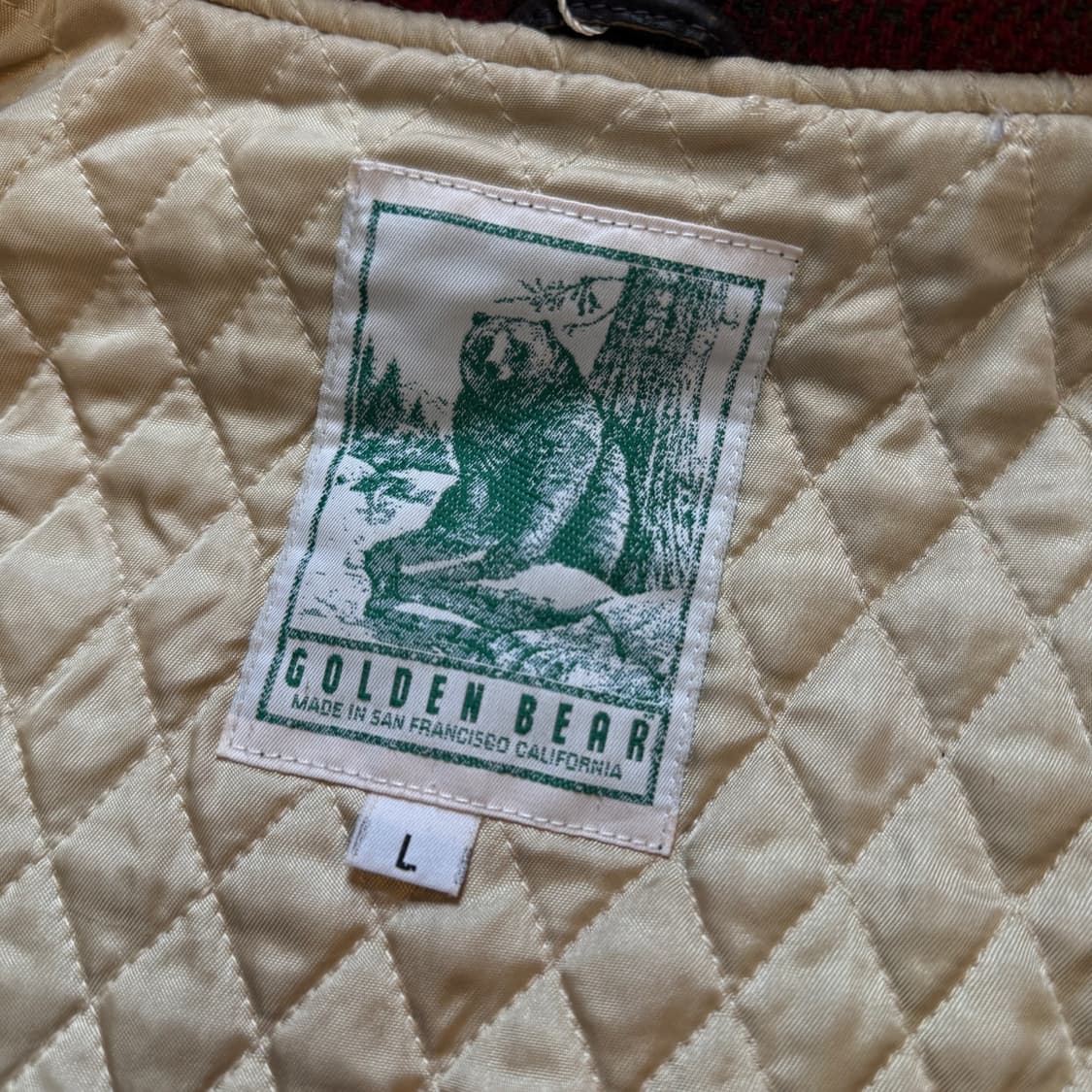80S USA 골든베어 울 스포츠 자켓  L ~ XL 상품이미지7