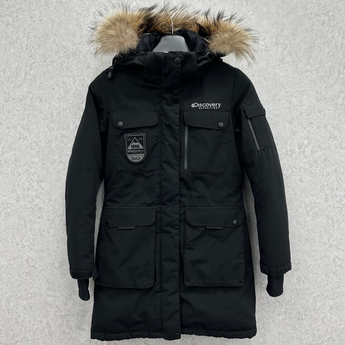 90 디스커버리 여자 구스다운 하프 패딩 상품이미지1