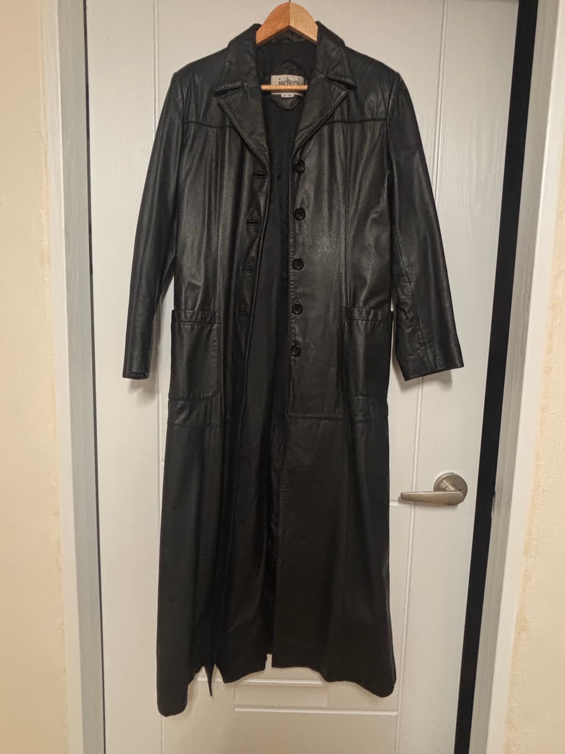 리얼 레더 롱 코트 상품이미지1