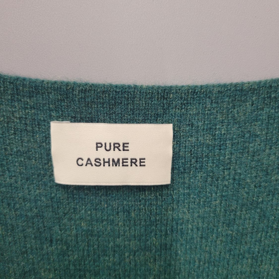 Pure Cashmere 퓨어 캐시미어 니트 베스트 그린 상품이미지3