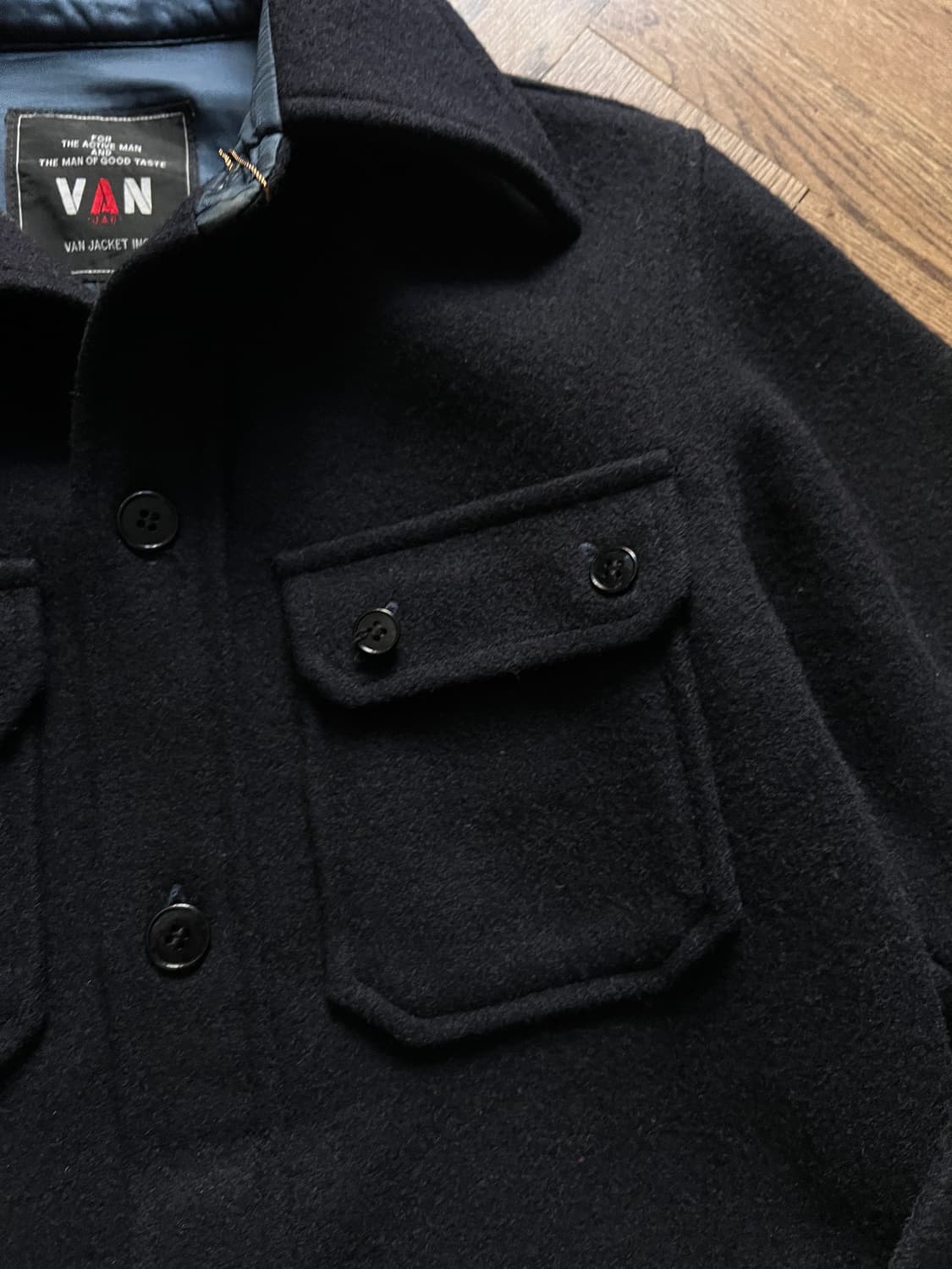 [M]VAN JAC 빈티지 CPO 오피서 울 셔츠 상품이미지3