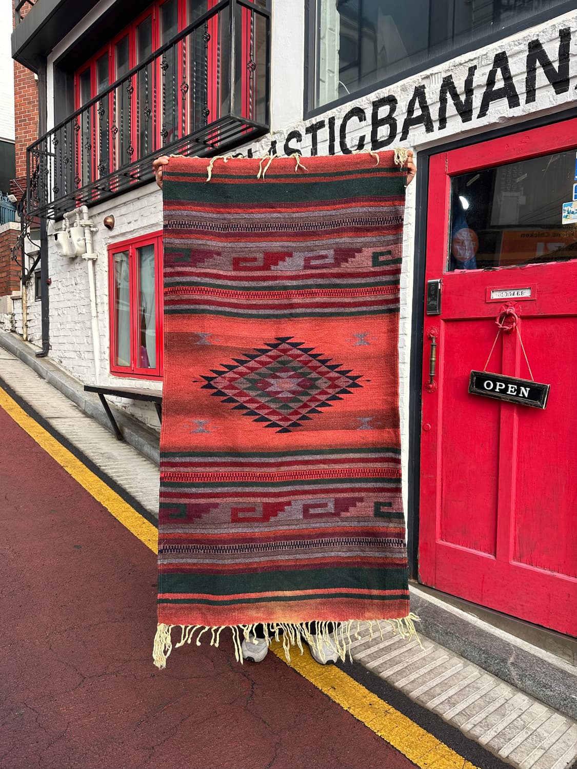 빈티지 아즈텍 웨스턴 오리엔탈 러그 상품이미지1