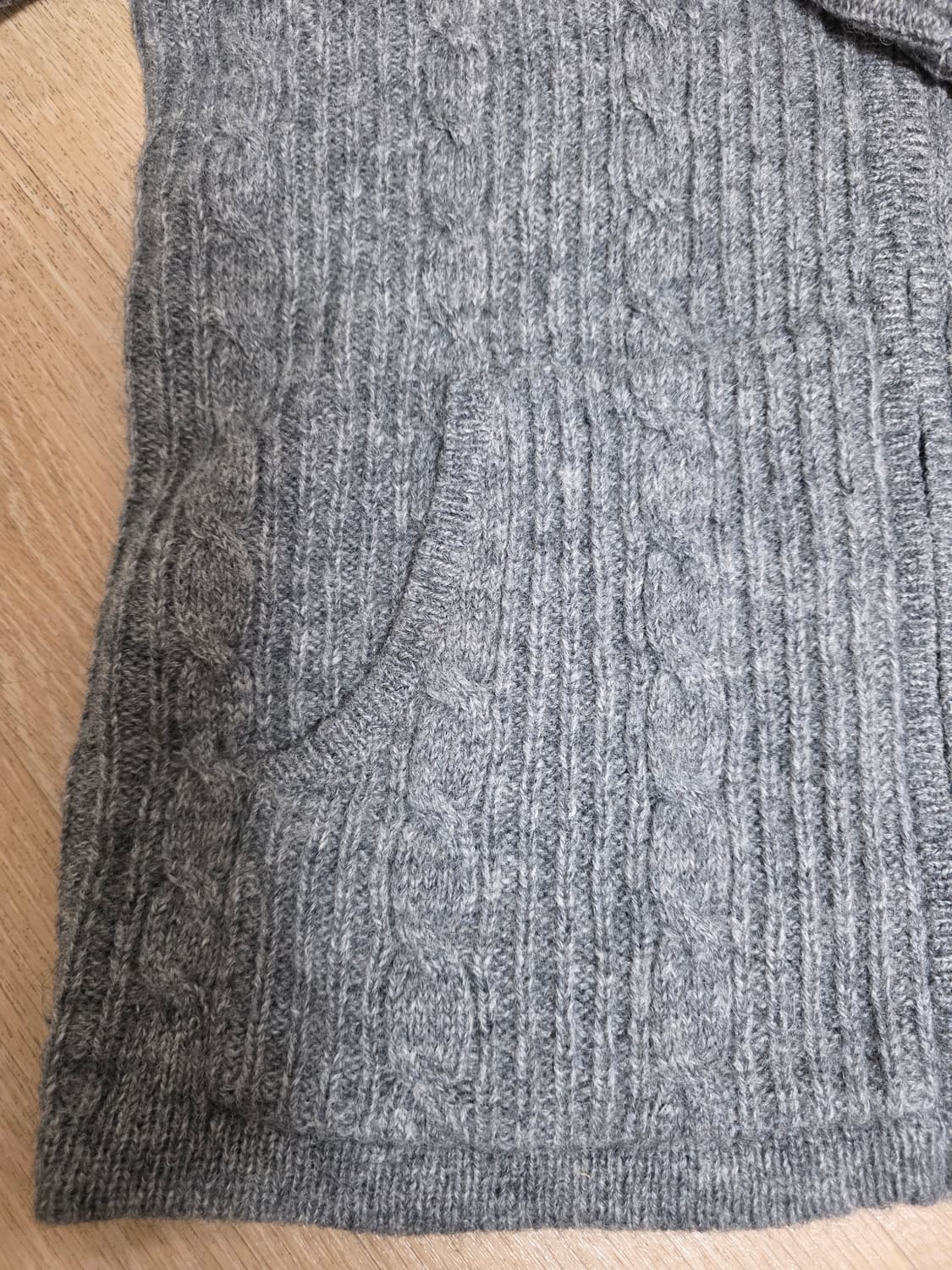 배드보이 여성 울 니트 후드집업 M 상품이미지3