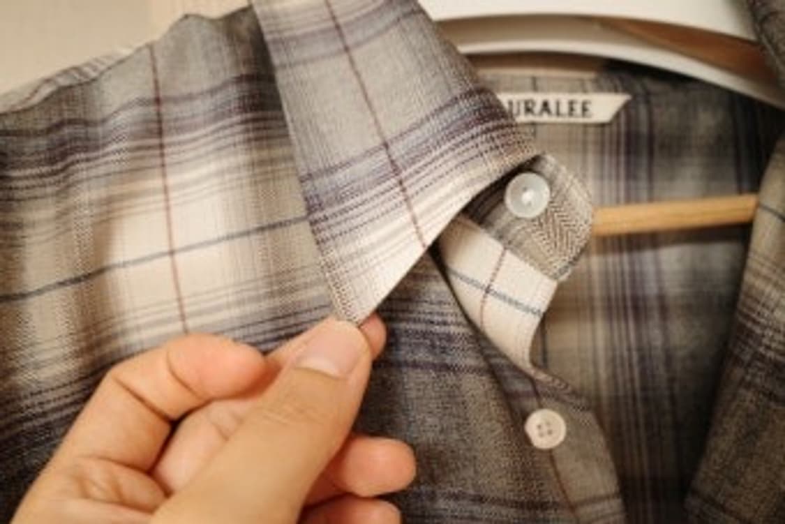 [5] 오라리 23fw 브라운 체크 울셔츠 상품이미지1