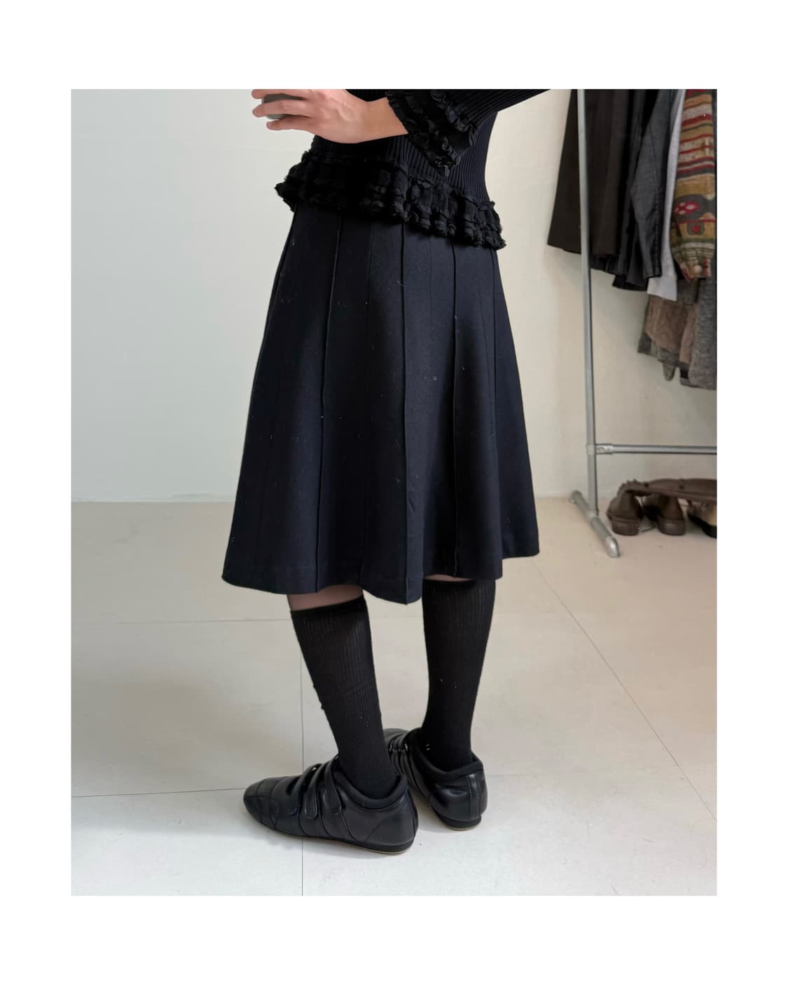 Klein plus 울 미디 스커트 상품이미지2