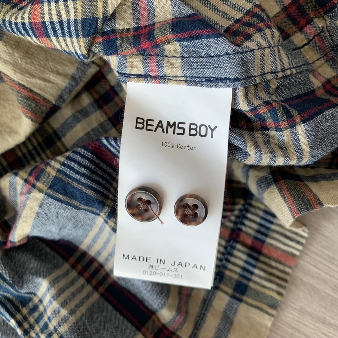 빔즈보이 마드라스 체크 이탈리안 카라 반팔셔츠 상품이미지8