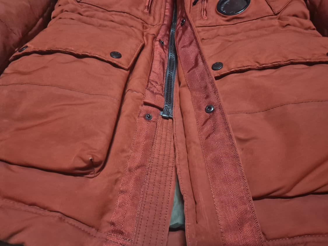 (데드스탁)00's C.P 컴퍼니 고글 후드 패딩 L 버건디 상품이미지6