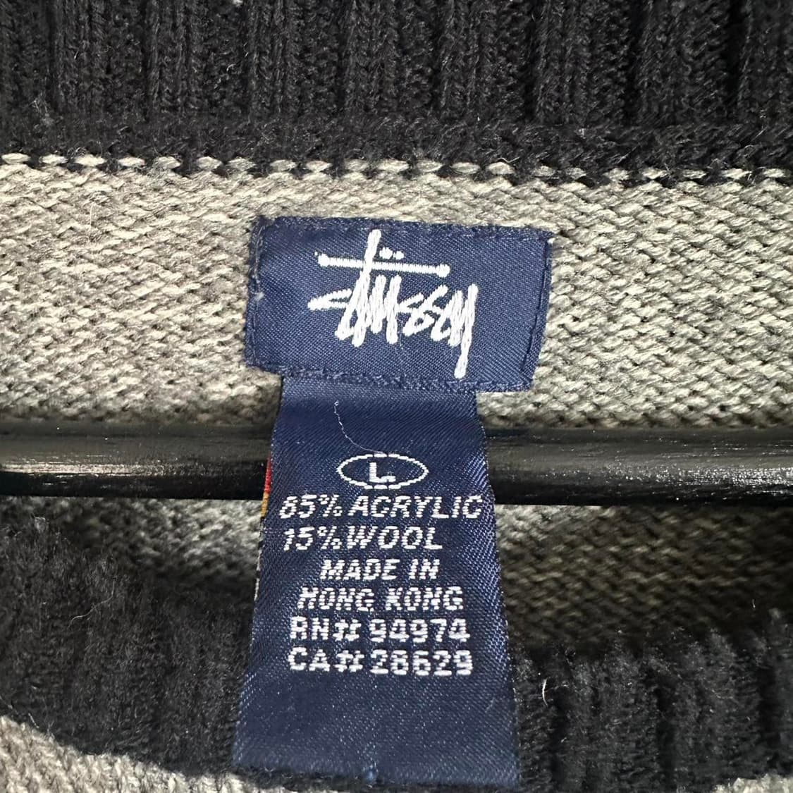 90s 스투시 빈티지 래글런 울 아크릴 니트 상품이미지3