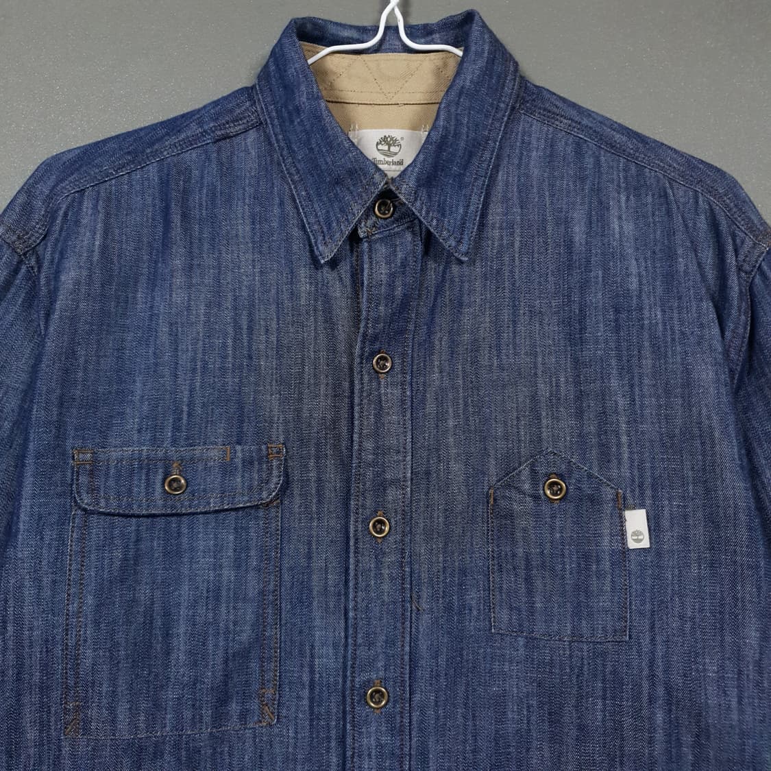M (95) 팀버랜드 샴브레이 포켓 데님 셔츠 긴팔 남방 상품이미지2