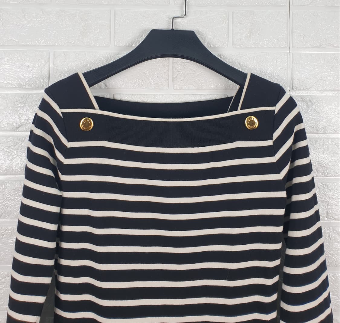 [85]럭키슈에뜨 스퀘어넥 스트라이프 원피스 상품이미지3