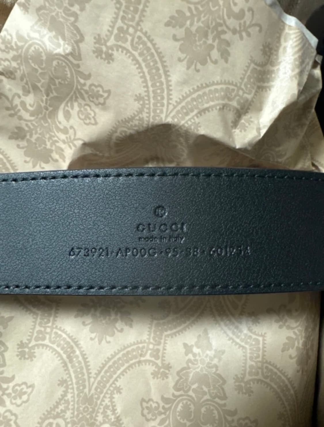 구찌 스퀘어 버클 벨트 673921 AP00G 1000 새상품 상품이미지5