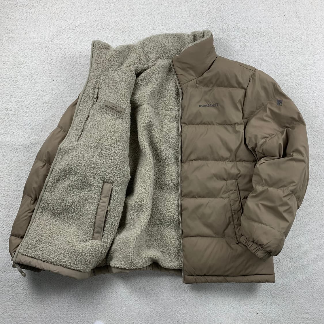 몽벨 리버시블 플리스 패딩 자켓 베이지 상품이미지5