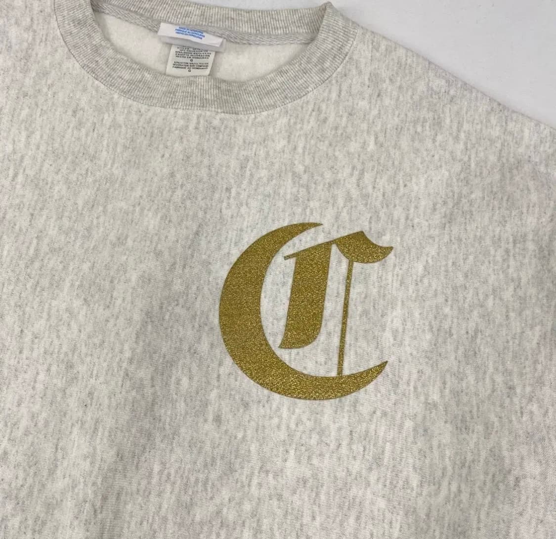 챔피온 리버스위브 블루 택 스펠아웃 빅로고 그레이 스웻 L 상품이미지3