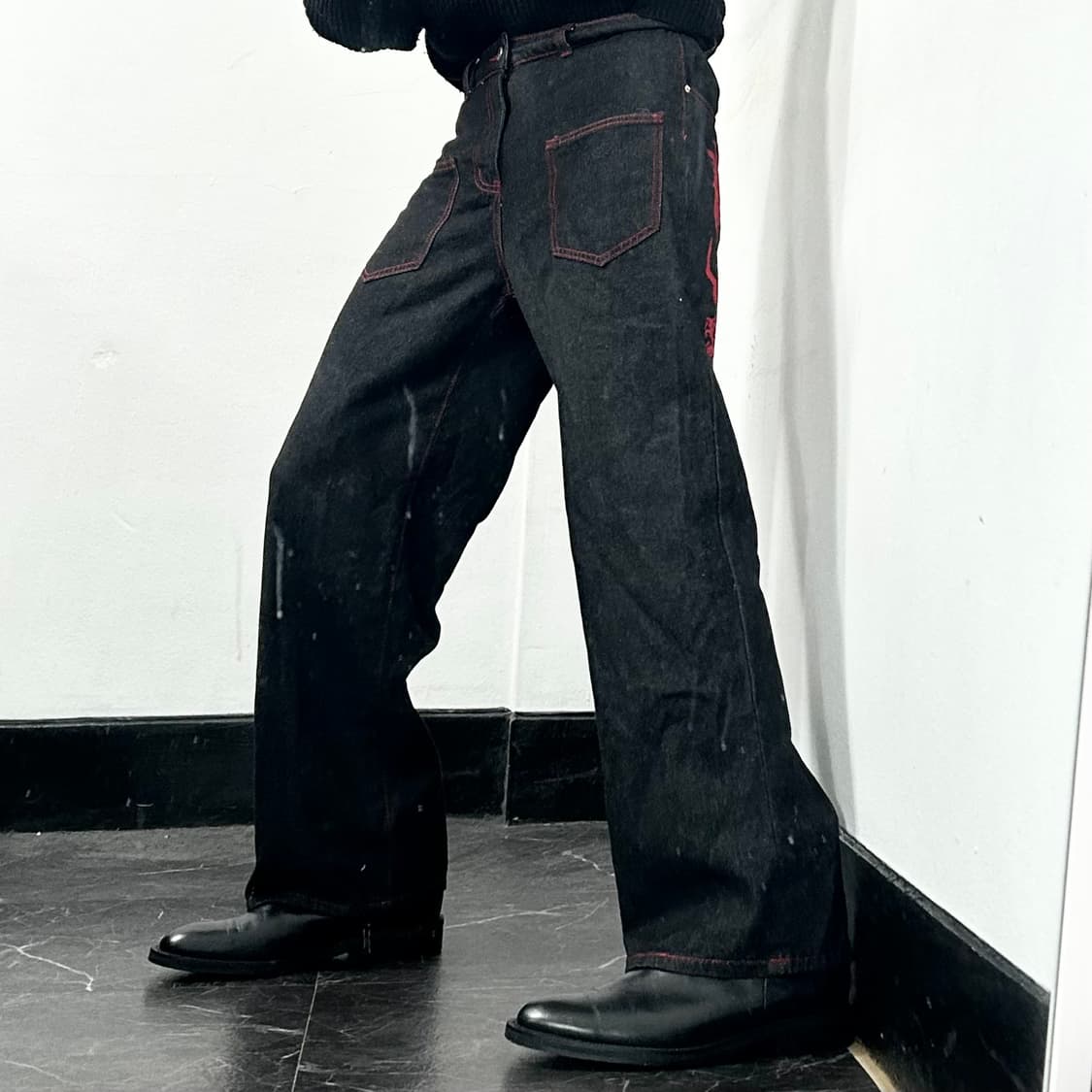 드래곤 엠브로이더리 데님 팬츠 상품이미지3